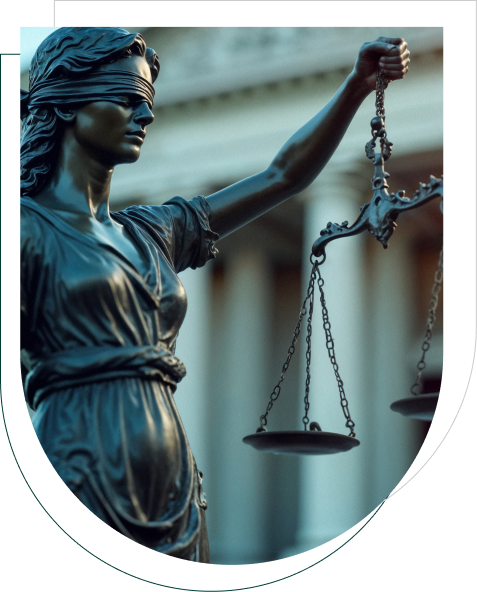 Statue of Lady Justice holding scales