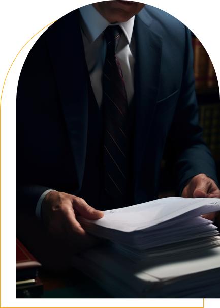 Picture of a profesional holding legal papers